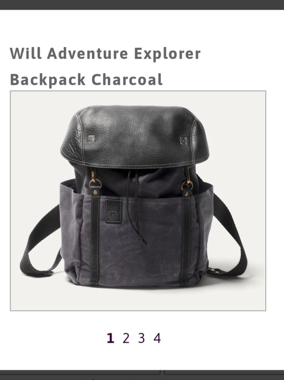 Will Adventure Explorer Backpack - Charcoal